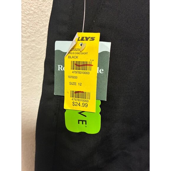 NWT RSQ Chino Shorts Summer Casual Preppy Boys Size 12 Black - Picture 4 of 9